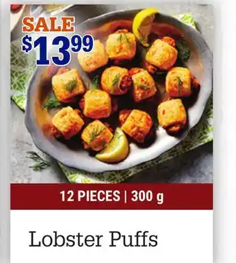 M & M Food Market Lobster puffs offer