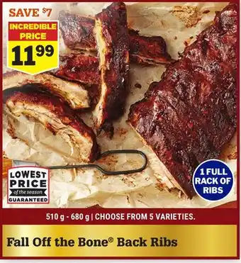 M & M Food Market Fall off the bone back ribs offer