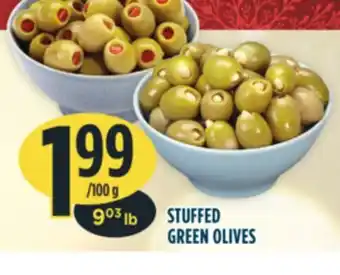 Marché Adonis Stuffed green olives offer