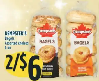 Marché Adonis Dempster's bagels offer
