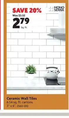 Home Hardware Ceramic wall tiles offer
