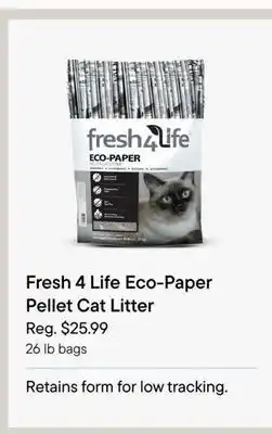 Petvalu Fresh 4 life eco-paper pellet cat litter offer