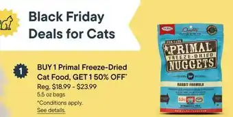 Petvalu Primal freeze-dried cat food offer