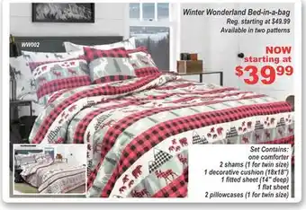 Oxford Mills Winter wonderland bed-in-a-bag offer