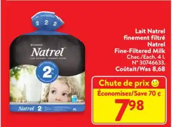 Walmart Natrel fine-filtered milk offer