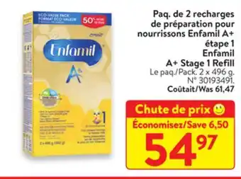 Walmart Enfamil a+ stage 1 refill offer