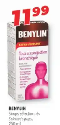 Familiprix Benylin selected syrups offer