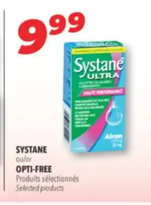 Familiprix Systane or opti-free selected products offer