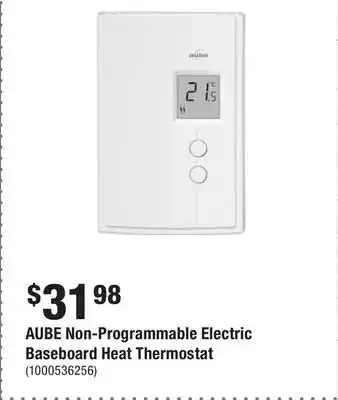 Home Depot Aube non-programmable electric baseboard heat thermostat offer