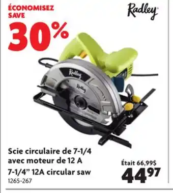 Home Hardware 7-1/4 12a circular saw offer
