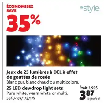 Home Hardware 25 led dewdrop light sets offer
