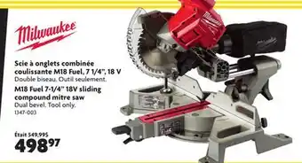 Home Hardware M18 fuel 7-1/4 18v sliding offer