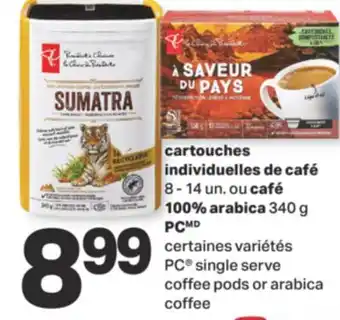 L'Intermarché Cartouches individuelles de café 8 - 14 un. ou café 100% arabica 340 g offer