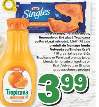L'Intermarché Jus d'orange, mélange de jus, limonade ou thé glacé ou pure leaf réfrigéré, 1,54/1,75 l ou produit de fromage fondu velveeta offer
