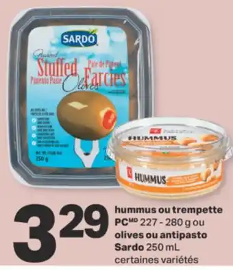 L'Intermarché Hummus ou trempette 227 - 280 g ou olives ou antipasto 250 ml offer