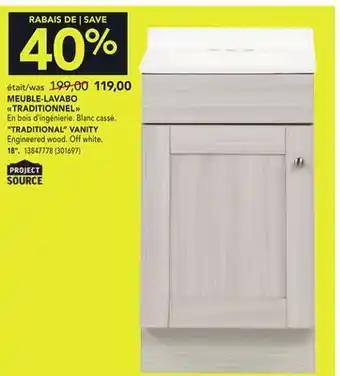 RONA Project source traditional vanity 18 offer