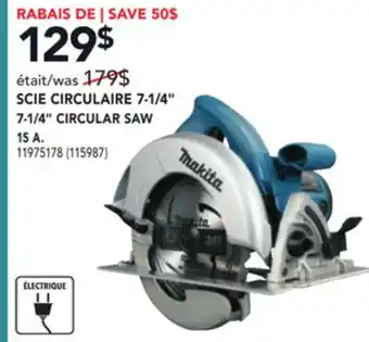 RONA Makita 7-1/4 circular saw offer