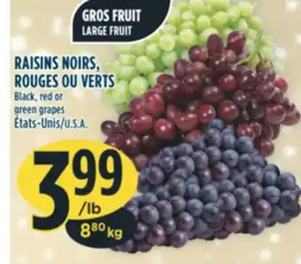 Marché Adonis Raisins noirs, rouges ou verts offer