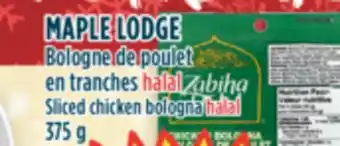 Marché Adonis Maple lodge bologne de poulet en tranches halal offer