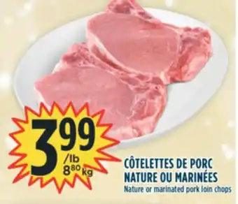 Marché Adonis Côtelettes de porc nature ou marinées offer