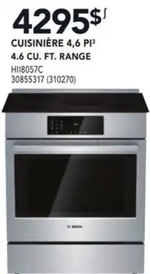 Réno Dépôt Bosch 4.6 cu. ft. range offer