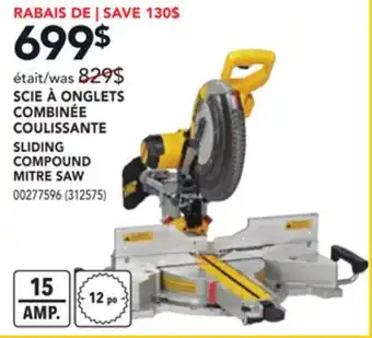 Réno Dépôt Dewalt sliding compound mitre saw offer