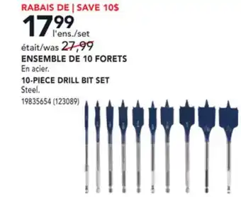 Réno Dépôt Bosch 10-piece drill bit set offer