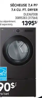 Réno Dépôt Lg 7.4 cu. ft. dryer offer
