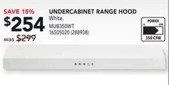 Réno Dépôt Mistral undercabinet range hood offer