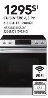 Réno Dépôt Samsung 6.3 cu. ft. range offer