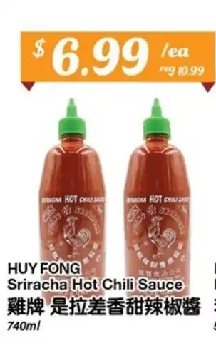 Btrust Supermarket HUY FONG Sriracha Hot Chili Sauce offer