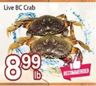 Nations Fresh Foods Live BC Crab offer