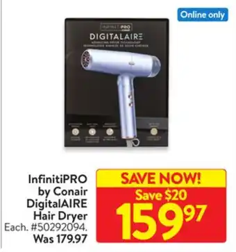 Walmart Infinitipro by conair digitalaire hair dryer offer