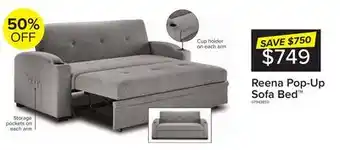 Leon's Reena pop up sofa bed - grey offer