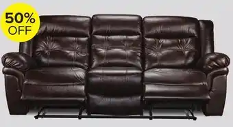 Leon's Cooper leather reclining sofa and recliner set - brown offer