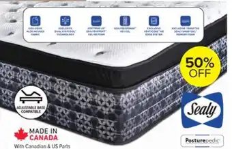Leon's Sealy posturepedic plus sterling series - milana plush euro pillowtop queen mattress offer