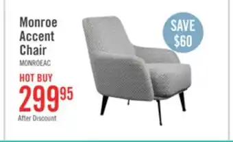 The Brick Monroe linen-look fabric accent chair - grey offer