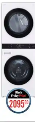 The Brick Lg washtower with 5.2 cu. ft. washer and 7.4 cu. ft. dryer - wke100hwa offer