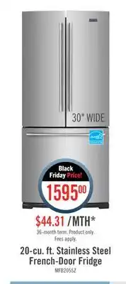 The Brick Maytag 20 cu. ft. french-door refrigerator mfb2055frz offer
