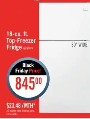 The Brick Amana 18 cu. ft. top-freezer refrigerator art318ffdw offer