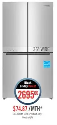 The Brick Kitchenaid 19.4 cu. ft. counter-depth 4-door refrigerator - krqc506mps offer