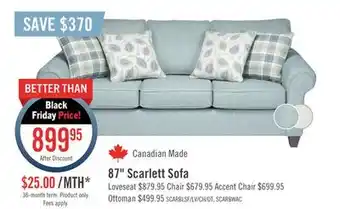 The Brick Scarlett chenille sofa - marine offer