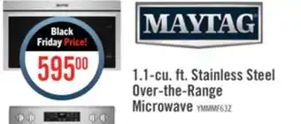 The Brick Maytag 1.1 cu. ft. over-the-range flush-mount microwave - ymmmf6030pz offer
