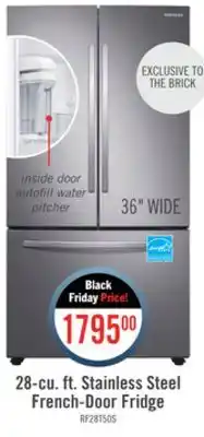 The Brick Samsung 28 cu. ft. french-door refrigerator - rf28t5021sr/aa offer