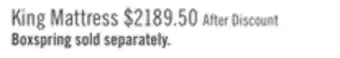 The Brick Stearns & foster founders collection crystal palace pillowtop king mattress offer