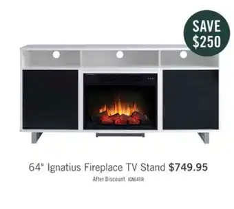 The Brick Ignatius 64 electric fireplace tv stand offer