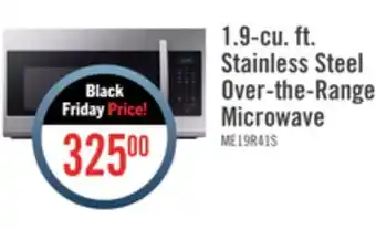 The Brick Samsung 1.9 cu. ft. over-the-range microwave - me19r7041fs/ac offer