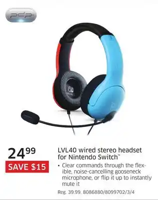 The Source Lvl40 wired stereo headset for nintendo switch offer