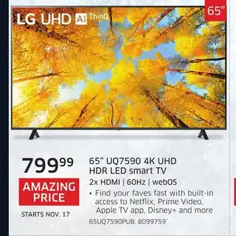 The Source Lg 65 uq7590 4k uhd hdr led smart tv offer