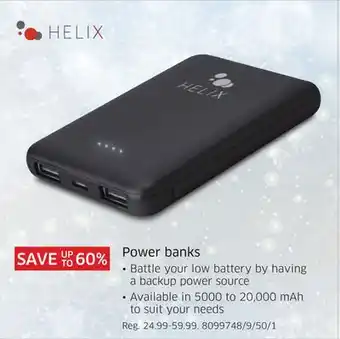 The Source Helix power banks offer